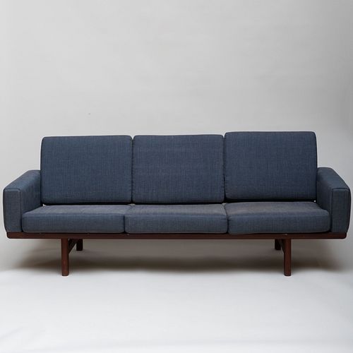 HANS WEGNER TEAK AND UPHOLSTERED