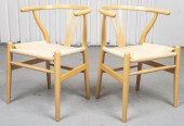 HANS WEGNER "WISHBONE" CHAIRS,