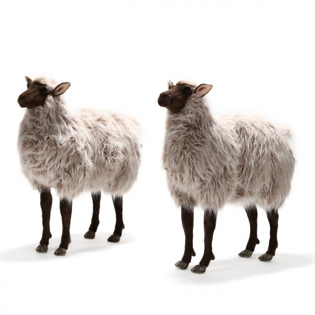 HANSA, PAIR OF LIFE-SIZE STUFFED
