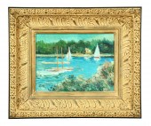 HARBOR SCENE ATTRIBUTED TO CAR