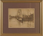 Harbor Scene by E.T. Hurley Et