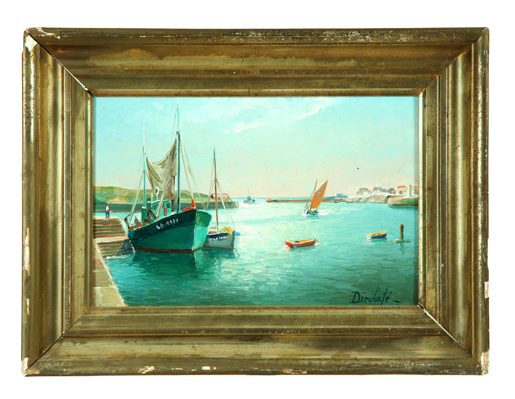 HARBOR SCENE BY YVON DIEULAFE
