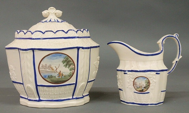 Hard paste sugar bowl 6"x6" and
