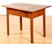 HARD PINE WORK TABLE, EARLY 19