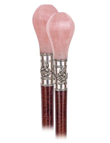 HARD STONE DRESS CANE-Ca. 1850