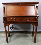HARD WOOD SECRETARY DESK WITH