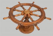 HARDWOOD AND BRASS MOUNTED SHI