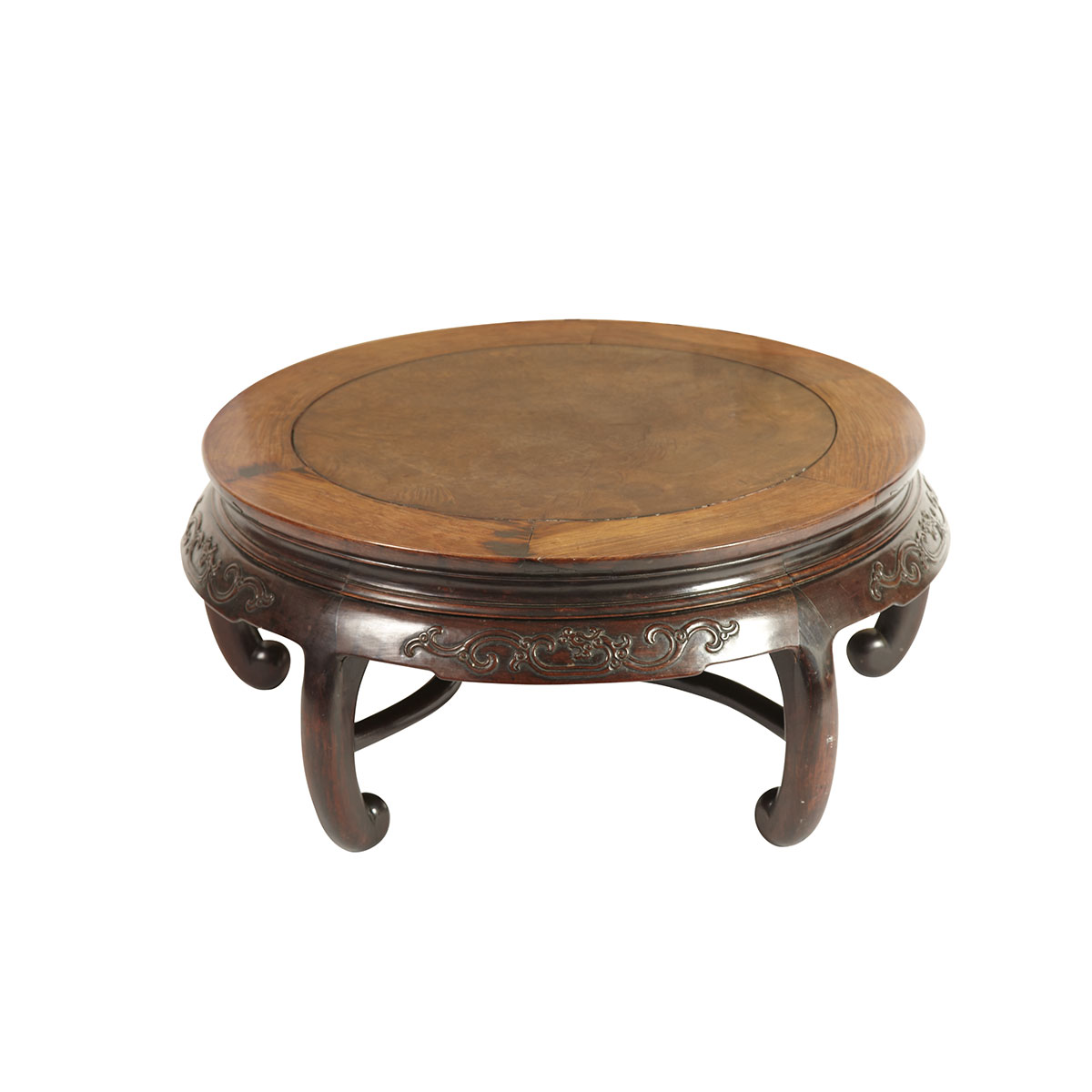 Hardwood and Burlwood Low Round