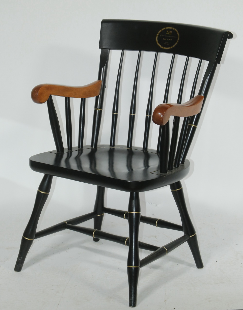 HARDWOOD ARMCHAIR Black painted