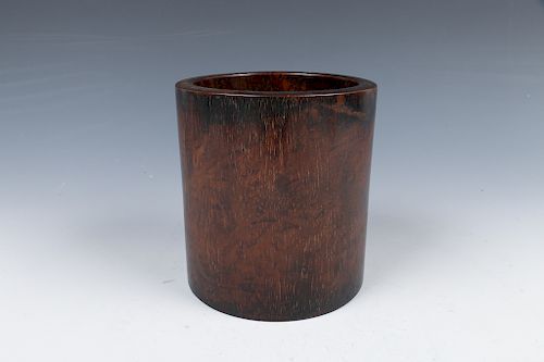 HARDWOOD BRUSHPOT, QING DYNASTYOf