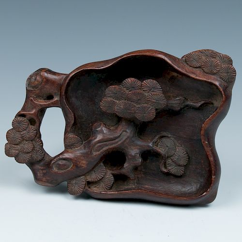 HARDWOOD PINE CARVED BRUSHWASHERA