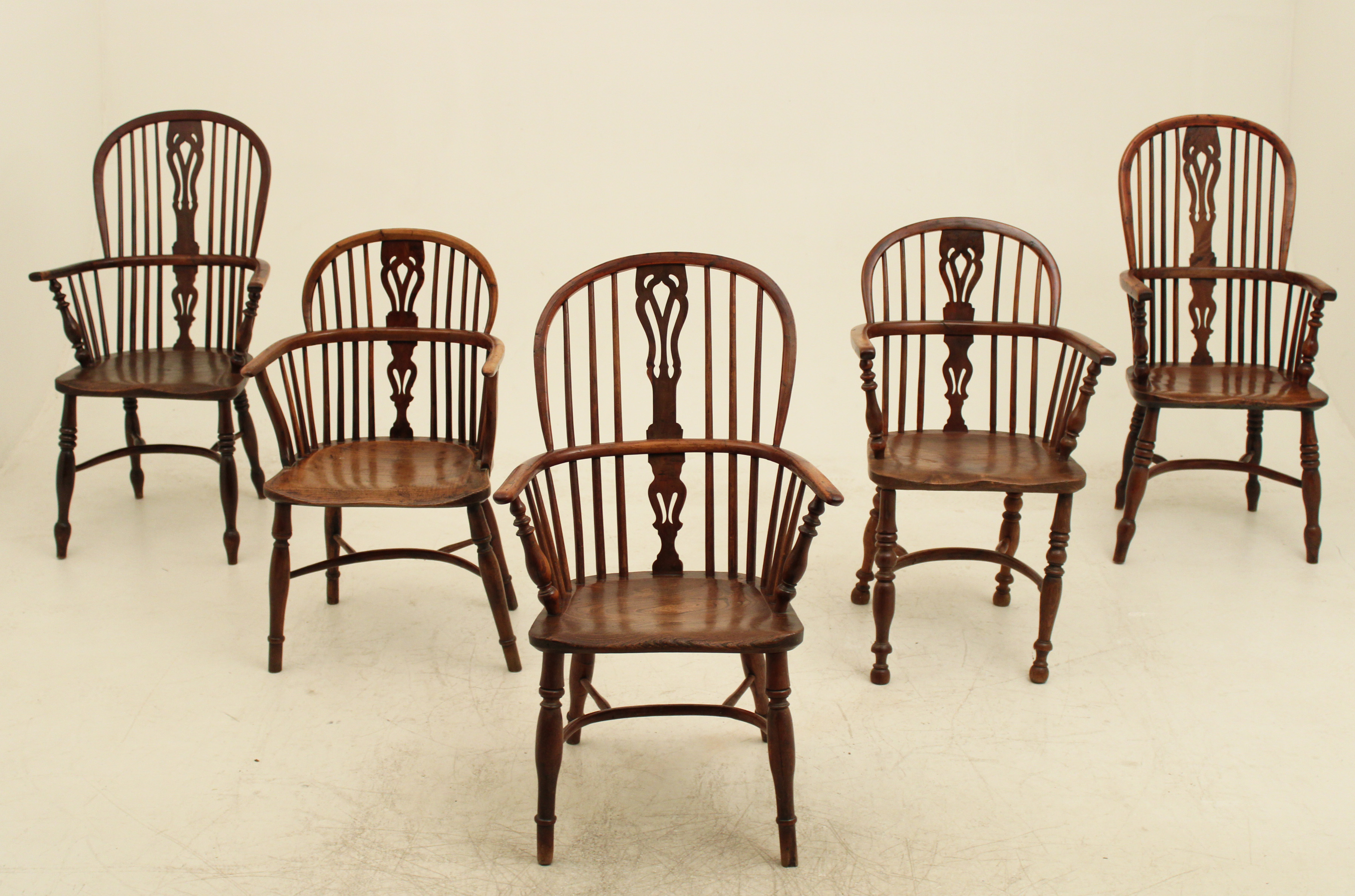 HARLEQUIN SET OF 5 ANTIQUE