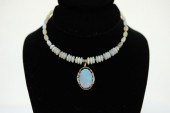 HARLEQUIN WHITE FIRE OPAL NECK