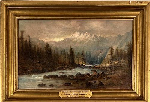 HARMON, O/C LANDSCAPE WITH MOUNTAIN