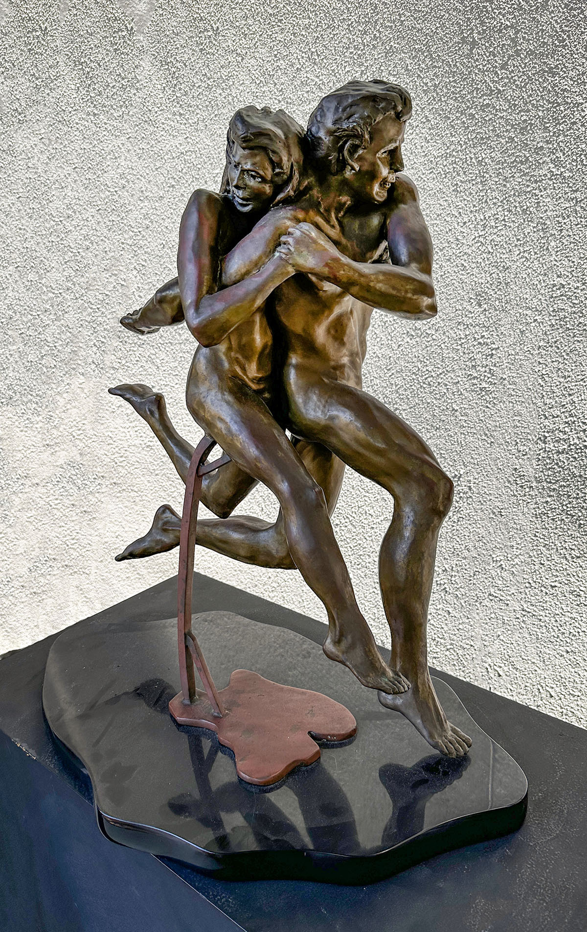 HAROLD ACH BRONZE RUNNING NUDE