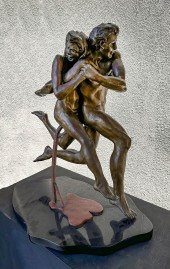 HAROLD ACH BRONZE RUNNING NUDE