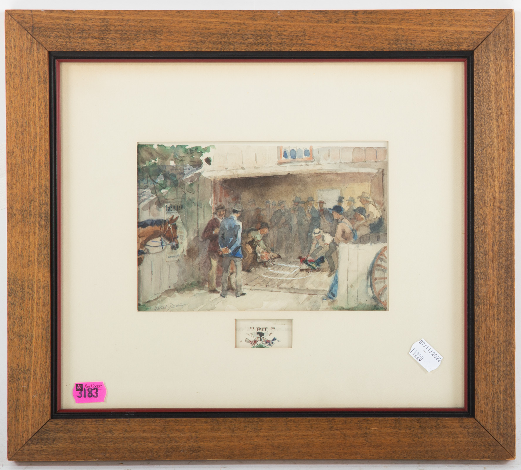 HAROLD BREUL. "PIT," WATERCOLOR