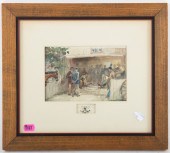 HAROLD BREUL. "PIT," WATERCOLO