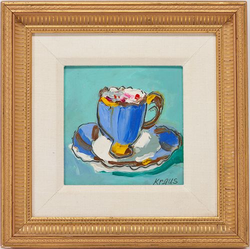 HAROLD KRAUS OIL ON BOARD, CUP