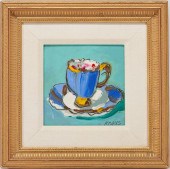 HAROLD KRAUS OIL ON BOARD, CUP