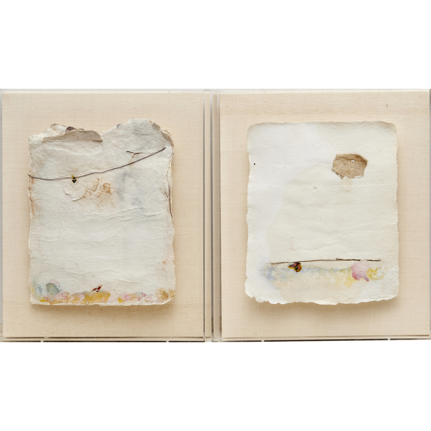 HAROLD PARIS, (2) COLLAGES, 1975,