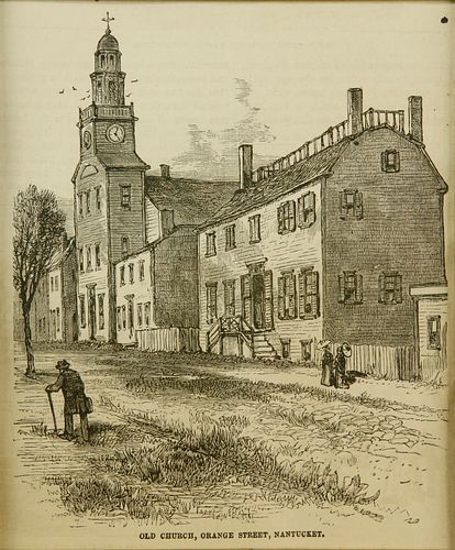 HARPERS PRINT "OLD CHURCH ORANGE