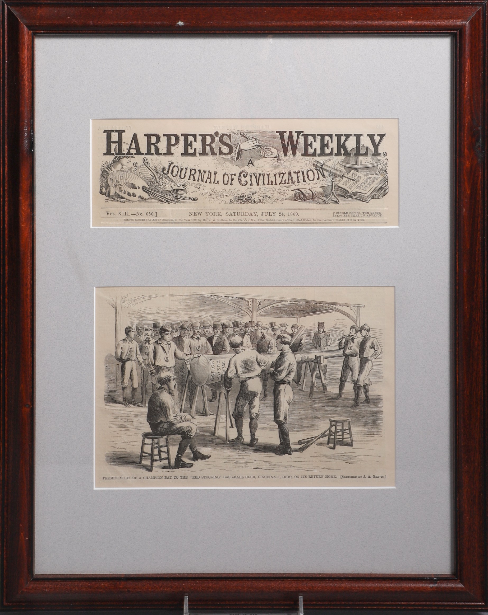 , Harpers Weekly, framed,