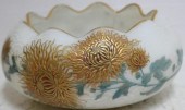 HARRACH ART GLASS BOWL, RUFFLE