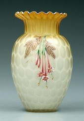 Harrach mother-of-pearl vase,