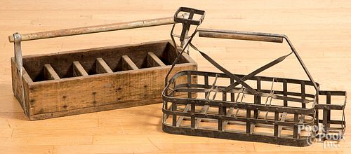 HARRISONS METAL MILK CARRIER, EARLY