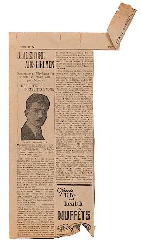 HARRY BLACKSTONE’S 1926-27 SEASON