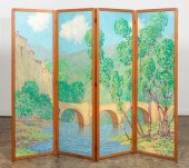 HARRY HOFFMAN, PAINTED LANDSCA