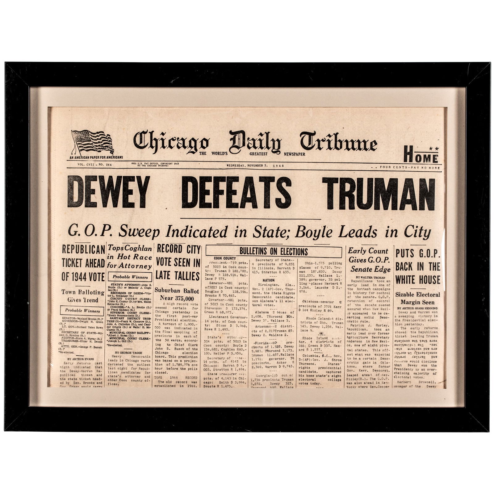 (HARRY S TRUMAN) DEWEY DEFEATS
