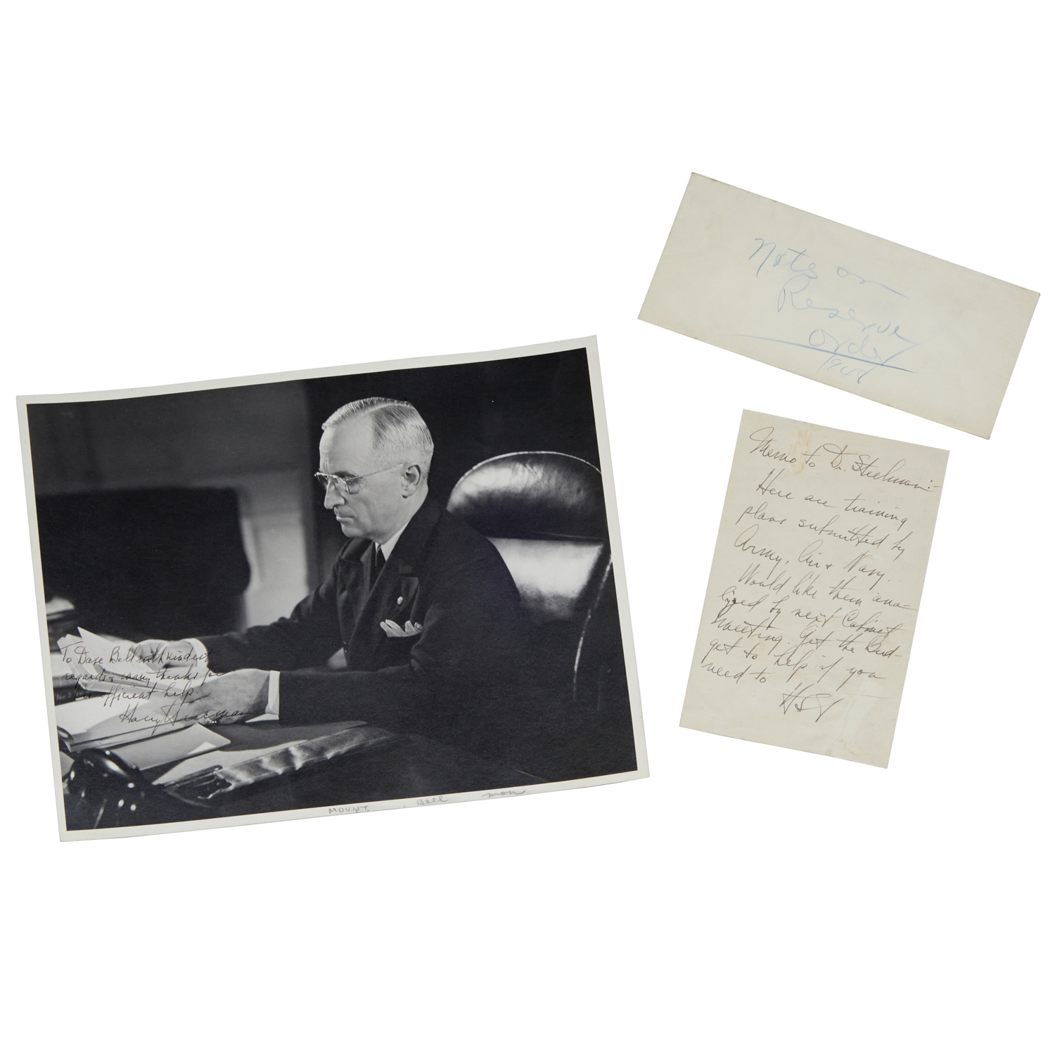 HARRY S. TRUMAN, SIGNED PHOTO AND