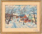 HARRY SHOKLER WATERCOLOR ON PA