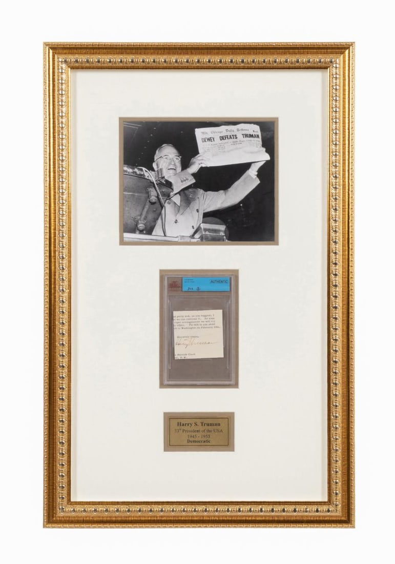 HARRY S.TRUMAN SIGNED CUT