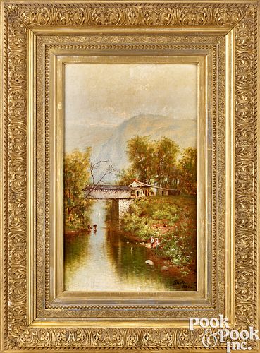 HARRY SUNTER, OIL ON CANVAS RIVER