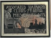 HARVARD CLUBS LITHOGRAPH FROM