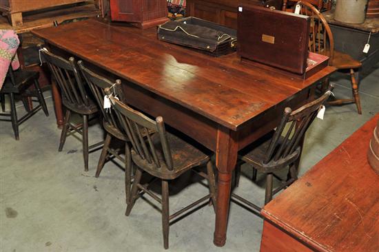HARVEST TABLE. Cherry  mortise
