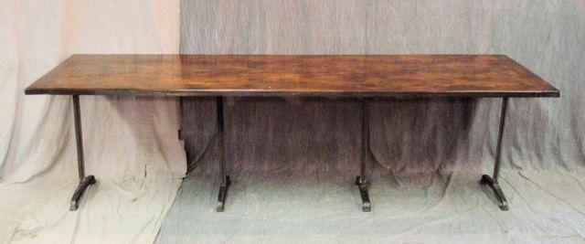 Harvest Table with 4 Iron Legs. 1