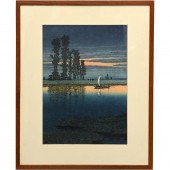 HASUI KAWASE, FRAMED WOODBLOCK
