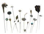 HATPINS: NINETEEN ANTIQUE AND