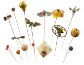HATPINS: SEVENTEEN ANTIQUE AND