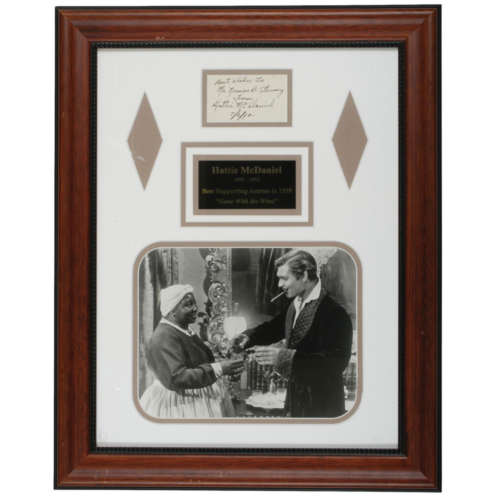 HATTIE MCDANIEL, INSCRIBED