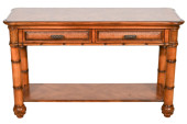 HAVERTYS FAUX BAMBOO AND RATTA