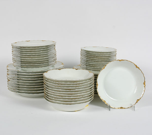 Haviland china; gilt trim on