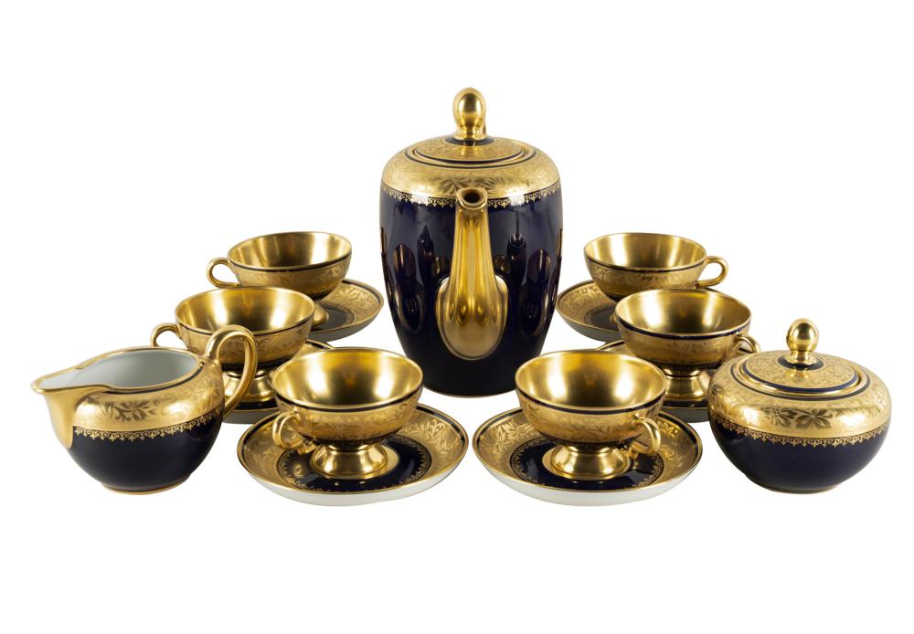 HAVILAND COBALT & GILT PORCELAIN