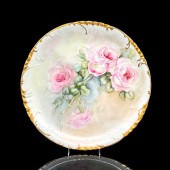 HAVILAND FRANCE PLATE, PINK RO
