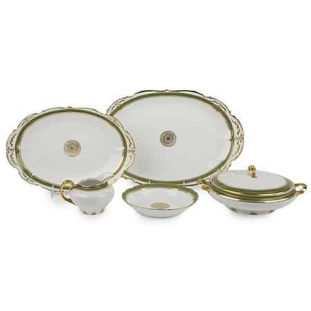 Haviland Limoges Green and Gilt