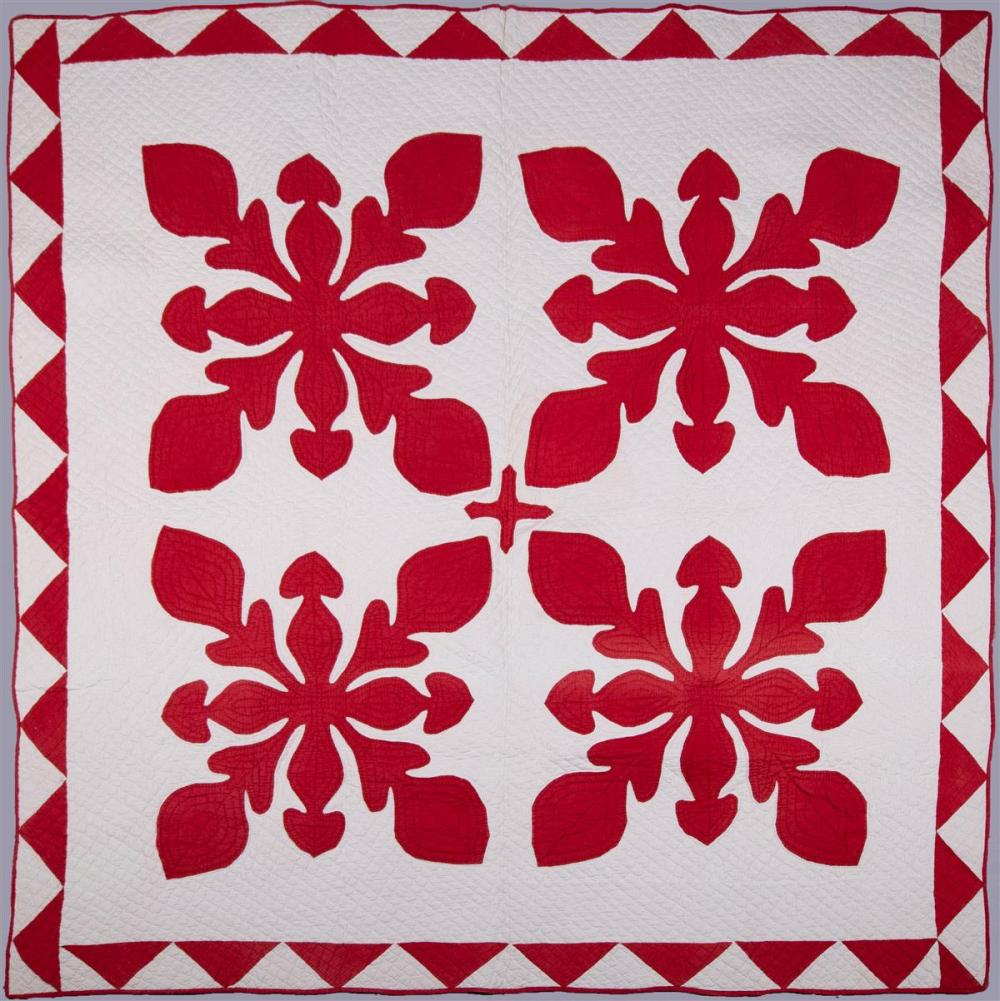 HAWAIIAN ANTHURIUM APPLIQUE QUILT